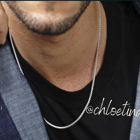 NEW Solid 925 Sterling Silver Franco Square Box Link Chain Necklace 20” - Picture 9 of 12